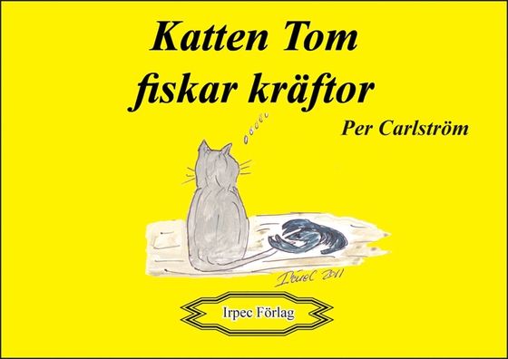 Katten Tom fiskar kräftor