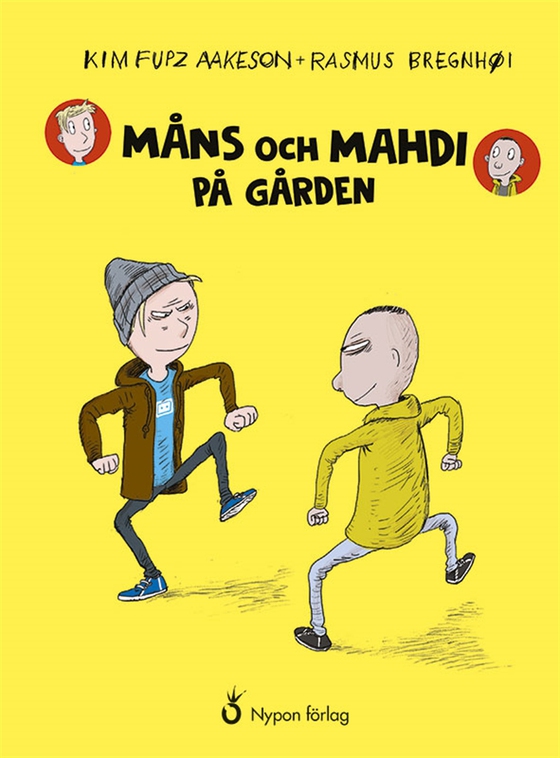 Måns och Mahdi på gården