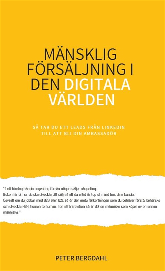Mänsklig försäljning i den digitala världen (e-bok) av Peter Bergdahl