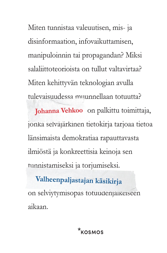 Valheenpaljastajan käsikirja (e-bok) av Johanna Vehkoo