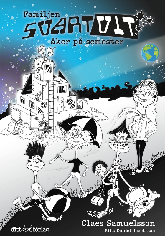 Familjen Svartvit åker på semester