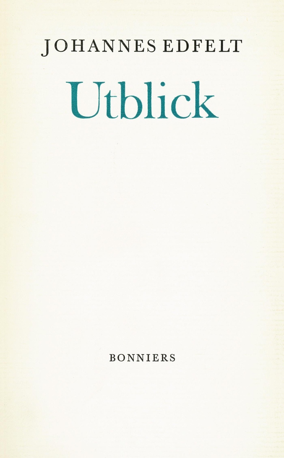 Utblick (e-bok) av Johannes Edfelt