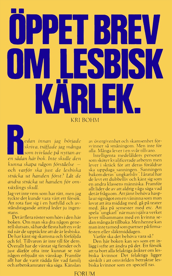 Öppet brev om lesbisk kärlek