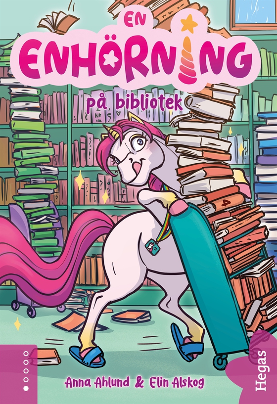 En enhörning på bibliotek
