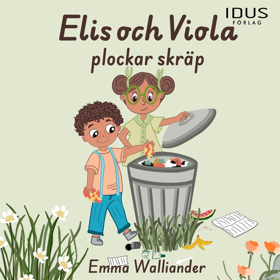 Elis och Viola plockar skräp