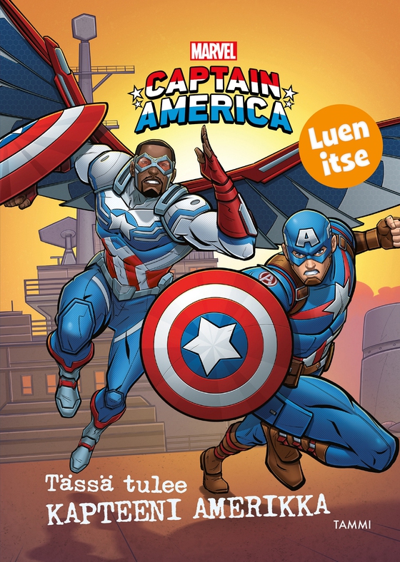 Marvel. Tässä tulee Kapteeni Amerikka. Luen itse