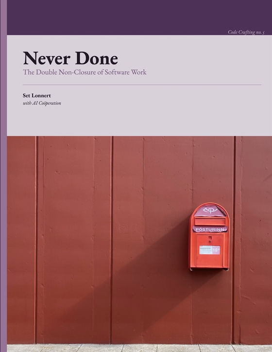 Never Done: The Double Non-Closure of Software Work