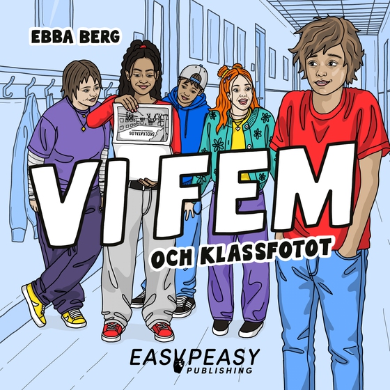 Vi fem och klassfotot